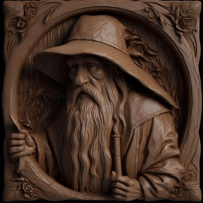 Characters (st gandalf 2, HERO_3866) 3D models for cnc